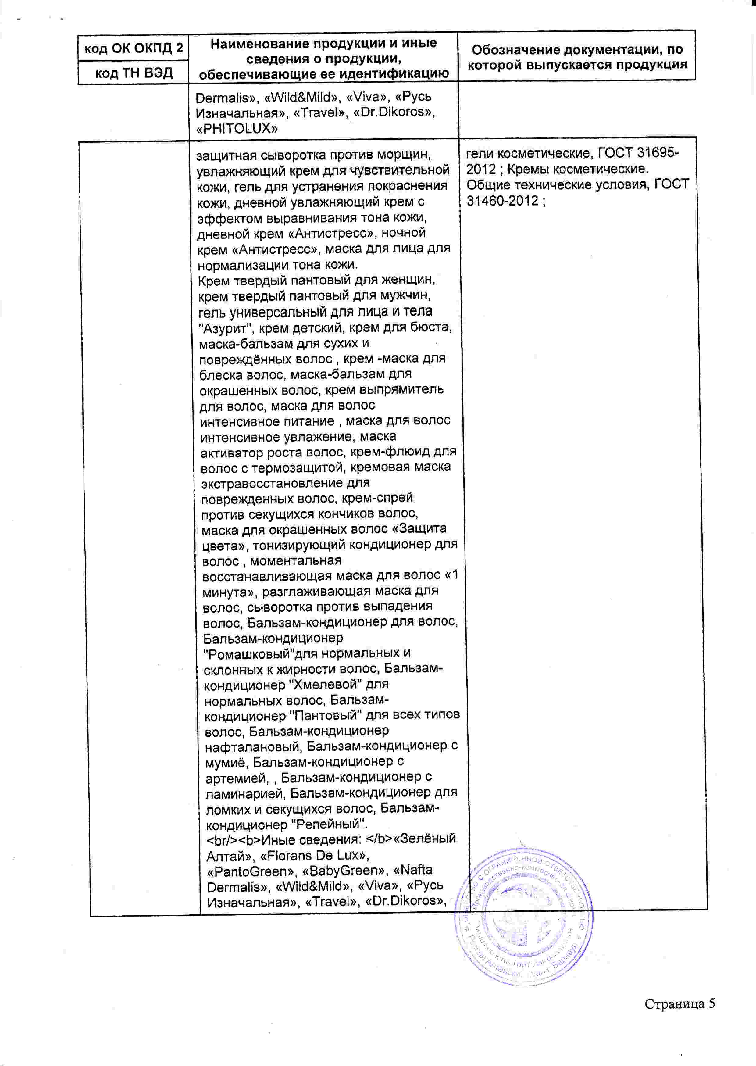 Декларация доп №5